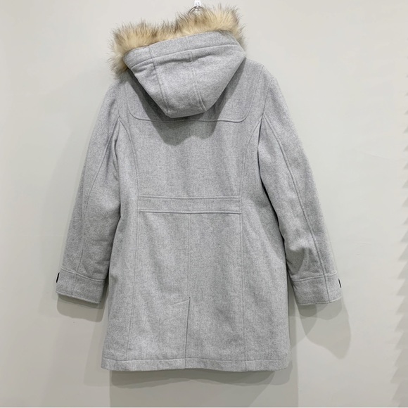 LL Bean Women’s Toggle Duffel Wool Blend Trench Coat - Picture 5 of 9